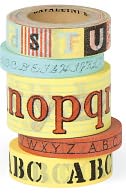 Alphabet Decorative Paper Tape by Cavallini & Co.: Product Image