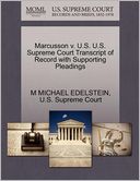 Marcusson v. U.S. U.S. Supreme Court Transcript of Record with Supporting Pleadings