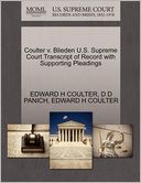 Coulter V. Blieden U.S. Supreme Court Transcript Of Record With Supporting Pleadings