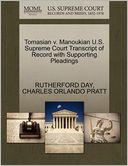 Tomasian V. Manoukian U.S. Supreme Court Transcript Of Record With Supporting Pleadings