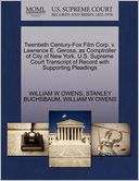 Twentieth Century-Fox Film Corp. V. Lawrence E. Gerosa, As Comptroller Of City Of New York. U.S. Supreme Court Transcript Of Record With Supporting Pleadings