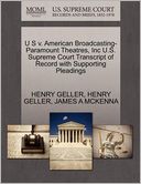 U S V. American Broadcasting-Paramount Theatres, Inc U.S. Supreme Court Transcript Of Record With Supporting Pleadings