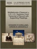 Middlebrooks (Clarence) V. U.S. U.S. Supreme Court Transcript Of Record With Supporting Pleadings