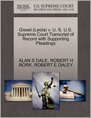 Gissel (Leola) V. U. S. U.S. Supreme Court Transcript Of Record With Supporting Pleadings