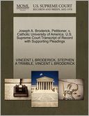 Joseph A. Broderick, Petitioner, V. Catholic University Of America. U.S. Supreme Court Transcript Of Record With Supporting Pleadings