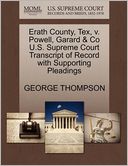 Erath County, Tex, V. Powell, Garard & Co U.S. Supreme Court Transcript Of Record With Supporting Pleadings