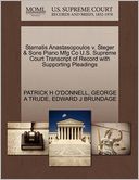 Stamatis Anastasopoulos V. Steger & Sons Piano Mfg Co U.S. Supreme Court Transcript Of Record With Supporting Pleadings