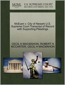 Mceuen V. City Of Newark U.S. Supreme Court Transcript Of Record With Supporting Pleadings