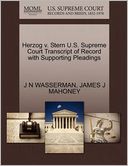 Herzog V. Stern U.S. Supreme Court Transcript Of Record With Supporting Pleadings