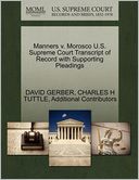 Manners V. Morosco U.S. Supreme Court Transcript Of Record With Supporting Pleadings