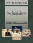 Levy V. Dabney U.S. Supreme Court Transcript Of Record With Supporting Pleadings