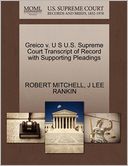 Greico V. U S U.S. Supreme Court Transcript Of Record With Supporting Pleadings