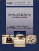 Weersing V. U S U.S. Supreme Court Transcript Of Record With Supporting Pleadings