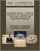Goodbody And Co. V. Palomar Financial U.S. Supreme Court Transcript Of Record With Supporting Pleadings