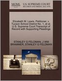Elizabeth M. Lewis, Petitioner, V. Tucson School District No. 1, Et Al. U.S. Supreme Court Transcript Of Record With Supporting Pleadings