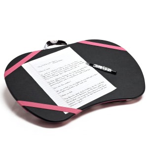 Black & White Polka Dot Lapdesk with Elastic Bands - Polka Dot