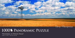 Windmill In Wheat Field -Thompson Panoramic 1,000 Pc