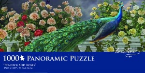 Peacock And Roses - Nene Panoramic 1,000 Pc