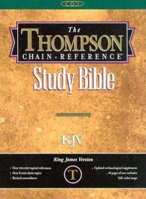 Thompson Chain-Reference Handy Size Bible: King James Version (KJV), black genuine leather, gold-edged, thumb indexed, words of Christ in red, with concordance