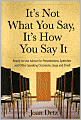 It's Not What You Say, It's How You Say It: Ready-to-Use Advice for Presentations, Speeches and Other Speaking Occasions, Large and Small