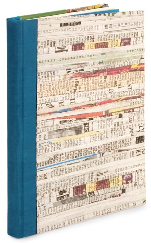 Recycled Woven Newspaper Lined Journal 6x8