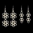 Chain Maille Jewelry Kit-Japanese 6-in-1 & Lattice Earrings - Sil by Midwest Products: Product Image