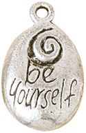 Blue Moon Silver Plated Metal Charms-Be Yourself 5/Pkg by Blue Moon Beads: Product Image