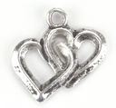 Blue Moon Silver Plated Metal Charms-Hearts Locked 8/Pkg by Blue Moon Beads: Product Image