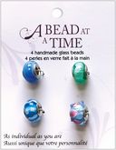 A Bead At A Time Glass Bead Value Pack 4/Pkg-Light Turquoise by Janlynn: Product Image