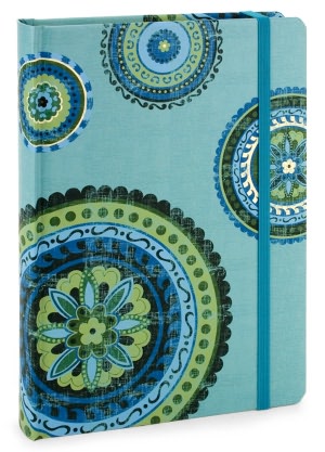Teal Medallions Lined Journal 6x8