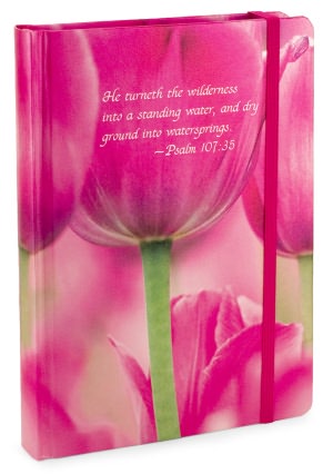 Pink Tulips Psalms Lined Journal 6x8