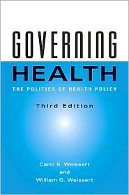 Governing Health by Carol S. Weissert: Book Cover