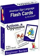Sign2Me-ASL Flashcards: Beginners Series-Actions & Opposites (incl. ASL+English + Spanish)