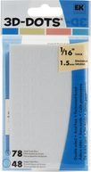 3-D Dots Adhesive Foam-White Circles - 48 Large/78 Small by EK Success: Product Image