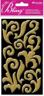 Bling Stickers-Gold Puffy Flourish by Jolees: Product Image