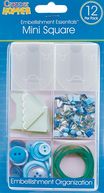 Cropper Hopper Mini Embellishment Boxes 12/Pkg-Frost - 1.6"X1.6"X.5" by Advantus: Product Image