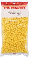 Pony Beads 6x9mm 900/Pkg-Opaque Yellow by Beadery: Product Image