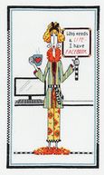 Dolly Mama's Who Needs A Life Counted Cross Stitch Kit-6"X10" 14 Count by Janlynn: Product Image
