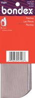 Bondex Iron-On Patches 5"X7" 2/Pkg-Light Grey by Wrights: Product Image