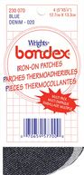 Bondex Iron-On Patches 5"X5-1/4" 4/Pkg-Denim by Wrights: Product Image