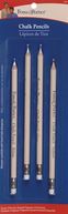 Fons & Porter Chalk Pencils 4/Pkg-White, Blue, Gray, Yellow by Dritz: Product Image