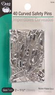Curved Safety Pins Size 2-40/Pkg by Dritz: Product Image