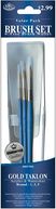 Brush Set Value Pack Gold Taklon 3/Pkg-Round 1,3,5 by Royal Brush: Product Image