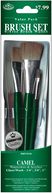 Brush Set Value Pack Camel 3/Pkg-Glaze/Wash 1/4", 3/4", 1" by Royal Brush: Product Image