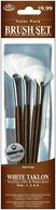 Brush Set Value Pack White Taklon 4/Pkg-Fan 1,2,4,6 by Royal Brush: Product Image