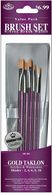 Brush Set Value Pack Gold Taklon 5/Pkg-Shader 2,4,6,8,10 by Royal Brush: Product Image