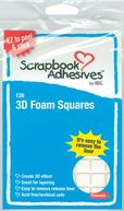 3D Permanent Foam Squares 126/Pkg-White .5"X.5" by 3L: Product Image