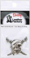 Antique Silver Concho 1-1/4"-Pirate by Leather Factory: Product Image
