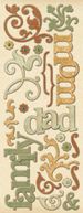 Ancestry.com Adhesive Chipboard-Words & Swirls by K&Company: Product Image