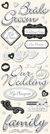 Adhesive Chipboard 4.5"X13.5" Sheet-Wedding by K&Company: Product Image